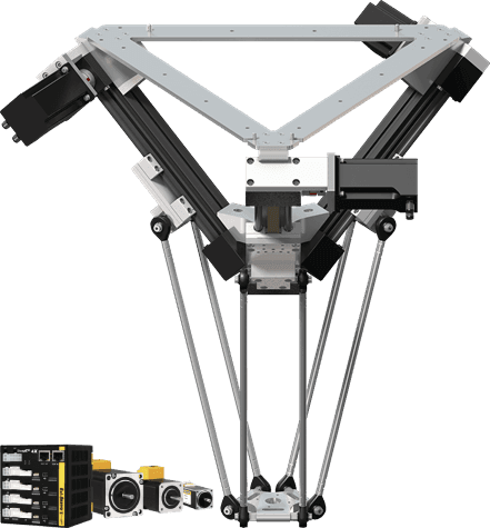 Delta-Roboter - mit Ezi-SERVOII EtherCAT 3X Steuerung, Arbeitsraumdurchmesser 660 mm