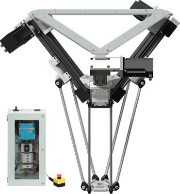 3-Achsen-Delta-Roboter | Vormontiert mit Steuerung | Arbeitsraumdurchmesser 660 mm
